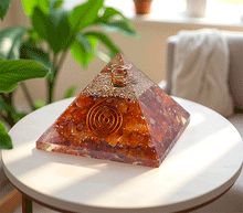 Naložite sliko v pregledovalnik galerije, orgonit piramida zaščita zascita elektromagnetno sevanje orgonit piramida karneol spirala kristali poldragi kamni piramide piramida moč moc drevo življenja piramida drevo zivljenja orgonit elektrosmog