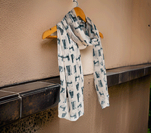 Naložite sliko v pregledovalnik galerije, šal šali mačke muce modni dodatki ženski šali modni šali mačka svila viskoza poletni šal