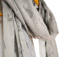 Naložite sliko v pregledovalnik galerije, šal šali mačke muce modni dodatki ženski šali modni šali mačka svila viskoza poletni šal