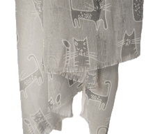 Naložite sliko v pregledovalnik galerije, šal šali mačke muce modni dodatki ženski šali modni šali mačka svila viskoza poletni šal