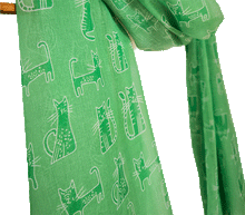 Naložite sliko v pregledovalnik galerije, šal šali mačke muce modni dodatki ženski šali modni šali mačka svila viskoza poletni šal