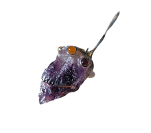 Naložite sliko v pregledovalnik galerije, ametist obesek čakre cakre obesek kristalni obesek ametist nakit podragi kamni nakit zenski nakit modni nakit kristali kristal nakit ametist talisman za zascito