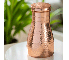 Naložite sliko v pregledovalnik galerije, bakrena karafa steklenica za vodo bakrena flaška steklenica iz bakra flaška iz bakra baker flaska kovana za vodo iz bakra 1000ml