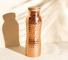 Naložite sliko v pregledovalnik galerije, bakrena steklenica za vodo bakrena flaška steklenica iz bakra flaška iz bakra baker flaska kovana za vodo iz bakra 600ml