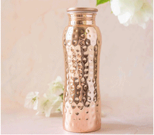 Naložite sliko v pregledovalnik galerije, bakrena steklenica za vodo bakrena flaška steklenica iz bakra flaška iz bakra baker flaska kovana za vodo iz bakra