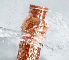 Naložite sliko v pregledovalnik galerije, bakrena steklenica za vodo bakrena flaška steklenica iz bakra flaška iz bakra baker flaska kovana za vodo iz bakra