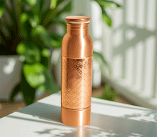 Naložite sliko v pregledovalnik galerije, bakrena steklenica za vodo bakrena flaška steklenica iz bakra flaška iz bakra baker flaska kovana za vodo iz bakra