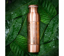 Naložite sliko v pregledovalnik galerije, bakrena steklenica za vodo bakrena flaška steklenica iz bakra flaška iz bakra baker flaska kovana za vodo iz bakra