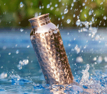 Naložite sliko v pregledovalnik galerije, bakrena steklenica za vodo bakrena flaška steklenica iz bakra flaška iz bakra baker flaska kovana za vodo iz bakra