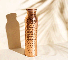 Naložite sliko v pregledovalnik galerije, bakrena steklenica za vodo bakrena flaška steklenica iz bakra flaška iz bakra baker flaska kovana za vodo iz bakra