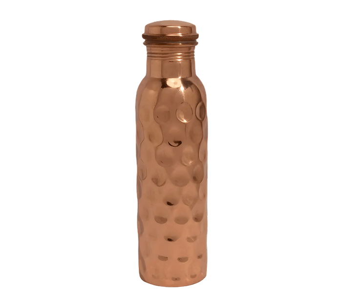 bakrena steklenica za vodo 950 ml kovana bakrena flaška polirana steklenica iz bakra energetizirana voda flaška iz bakra baker flaska kovana za vodo iz bakra