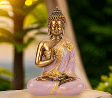 Naložite sliko v pregledovalnik galerije, buda kip buda kipec figura buda buddha dekoracija za dom buda meditacija buda zascita meditacija abhaya mudra