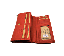 Naložite sliko v pregledovalnik galerije, zenska usnjena denarnica Pragati usnje velika denarnica iz usnja rdeca zenske usnjene denarnice