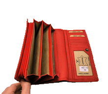 Naložite sliko v pregledovalnik galerije, zenska usnjena denarnica Pragati usnje velika denarnica iz usnja rdeca zenske usnjene denarnice