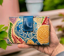 Naložite sliko v pregledovalnik galerije, usnjena denarnica zenska usnje pisana denarnica barvita usnjena denarnica usnjene denarnice prakticna denarnica usnje