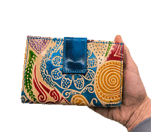 Naložite sliko v pregledovalnik galerije, usnjena denarnica zenska usnje pisana denarnica barvita usnjena denarnica usnjene denarnice prakticna denarnica usnje