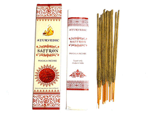 Naložite sliko v pregledovalnik galerije, dišeče palčke ajurvedske disece palcke ajurveda kadilo kadila dišava za dom kadilo za dom dišeče palčke za meditacijo naravne dišeče palčke vonj ayurvedic masala saffron žafran