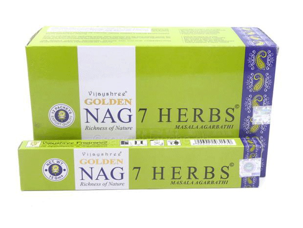 dišeče palčke GOLDEN NAG 7 HERBS disece palcke kadilo kadila dišava za dom kadilo za dom dišeče palčke za meditacijo naravne dišeče palčke vijayshree golden nag 7 zelišč