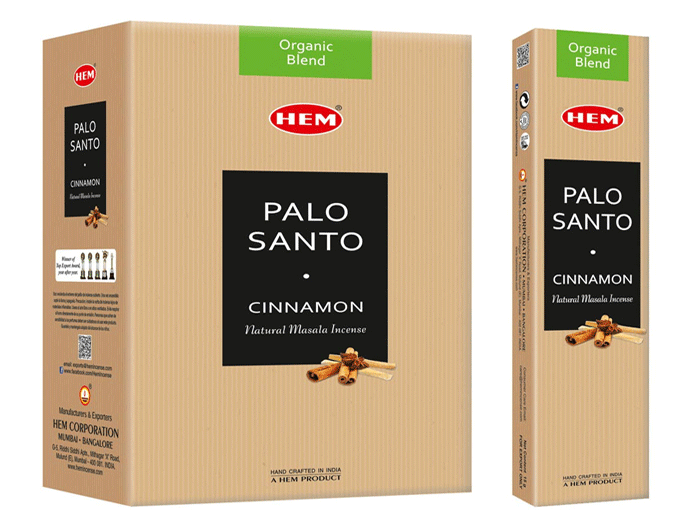 Dišeče palčke Organic Blend Series Palo Santo CINNAMON Cimet Masala 15g dišeče palčke disece palck kadilo dišava za dom kadilo za dom dišeče palčke za meditacijo naravne dišeče palčke Dišeče palčke