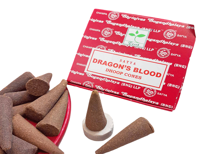 Satya dragons blood dhoop cones diseci stozci disave zmajeva kri darilo joga dvig energije sadhana kadila kadilo naravni dišeči stožci satya zmajeva kri naravne dišave