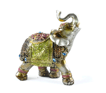 Naložite sliko v pregledovalnik galerije, kip slon kipec slonček figura slon obilje blagostanje simbol sreče sloncek rilec navzgor slon dvignjen rilec bogastvo slon dekoracija za srečo sreča slon dom