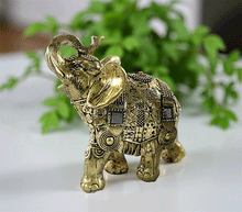 Naložite sliko v pregledovalnik galerije, kip slon kipec slonček figura slon obilje blagostanje simbol sreče sloncek rilec navzgor slon dvignjen rilec bogastvo slon dekoracija za srečo sreča slon dom