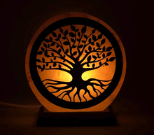 Naložite sliko v pregledovalnik galerije, himalajska solna lučka solna svetilka himalajske solne lucke luč sobna svetilka iz soli negativni ioni zdravje drevo življenja tree of life svetila