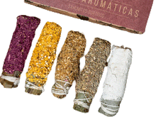 Naložite sliko v pregledovalnik galerije, naravno kadilo zvitek evkaliptus lovor cedra naravno kadilo za obrede naravno kadilo zvitek za ciscenje prostora sagrada madre naravno kadilo za prostor