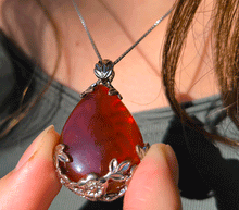 Naložite sliko v pregledovalnik galerije, karneol obesek nakit kristali poldragi kamni kristal karneol talisman za zascito kristaloterapija modni nakit damski nakit zenski nakit nakit iz kristalov karneol