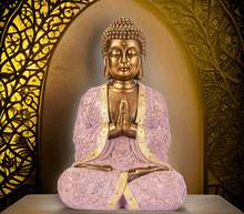 Naložite sliko v pregledovalnik galerije, buda kip buda kipec figura buda buddha dekoracija za dom buda meditacija buda zascita meditacija anjali mudra