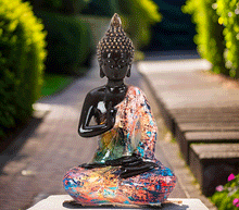 Naložite sliko v pregledovalnik galerije, buda kip buda kipec figura buda buddha dekoracija za dom buda meditacija buda zascita meditacija vitkara mudra