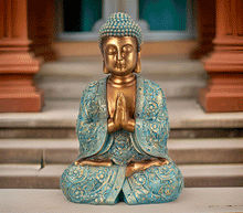 Naložite sliko v pregledovalnik galerije, buda kip buda kipec figura buda buddha dekoracija za dom buda meditacija buda zascita meditacija