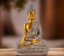 Naložite sliko v pregledovalnik galerije, buda kip buda kipec figura buda buddha dekoracija za dom buda meditacija buda zascita meditacija buda varada mudra
