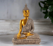 Naložite sliko v pregledovalnik galerije, buda kip buda kipec figura buda buddha dekoracija za dom buda meditacija buda zascita meditacija buda varada mudra