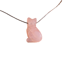 Naložite sliko v pregledovalnik galerije, obesek roževec mačka obesek muca roževec kristal talisman roževec mačke kristali poldragi kamni mačka nakit kristali mačka