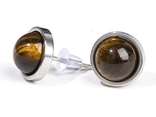 Naložite sliko v pregledovalnik galerije, uhani s kristali kristalni uhani nakit iz kristalov uhani podragi kamni uhani tigrovo oko