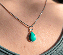 Naložite sliko v pregledovalnik galerije, srebrni obesek 925 malahit nakit kristal srebro 925 malahit zenski nakit modni nakit kristali obesek kristali poldragi kamni talisman