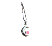 Naložite sliko v pregledovalnik galerije, srebrni obesek luna 925 kristal rodohrozit nakit srebro 925 luna rodohrozit zenski nakit kristali poldragi kamni nakit lunin obesek iz srebra