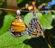 Naložite sliko v pregledovalnik galerije, tigrovo oko obesek nakit kristali poldragi kamni kristal tigrovo oko talisman za zascito kristaloterapija modni nakit damski nakit