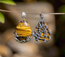 Naložite sliko v pregledovalnik galerije, tigrovo oko obesek nakit kristali poldragi kamni kristal tigrovo oko talisman za zascito kristaloterapija modni nakit damski nakit