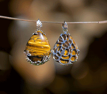 Naložite sliko v pregledovalnik galerije, tigrovo oko obesek nakit kristali poldragi kamni kristal tigrovo oko talisman za zascito kristaloterapija modni nakit damski nakit