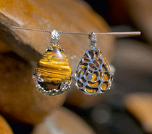 Naložite sliko v pregledovalnik galerije, tigrovo oko obesek nakit kristali poldragi kamni kristal tigrovo oko talisman za zascito kristaloterapija modni nakit damski nakit