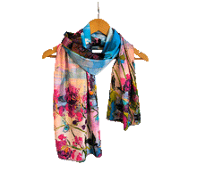 Naložite sliko v pregledovalnik galerije, obojestranski ženski šal poletni šali modni sal pisani sali cvetlice prehodni sal viskoza svila barvit ženski šali moda udoben šal mehek obojestranski sal jesenski šal cvetlični ženski šal moda