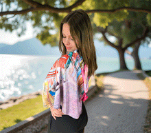 Naložite sliko v pregledovalnik galerije, obojestranski ženski šal poletni šali modni sal pisani sali cvetlice prehodni sal viskoza svila barvit ženski šali moda udoben šal mehek obojestranski sal jesenski šal cvetlični ženski šal moda