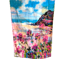 Naložite sliko v pregledovalnik galerije, obojestranski ženski šal poletni šali modni sal pisani sali cvetlice prehodni sal viskoza svila barvit ženski šali moda udoben šal mehek obojestranski sal jesenski šal cvetlični ženski šal moda