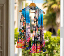 Naložite sliko v pregledovalnik galerije, obojestranski ženski šal poletni šali modni sal pisani sali cvetlice prehodni sal viskoza svila barvit ženski šali moda udoben šal mehek obojestranski sal jesenski šal cvetlični ženski šal