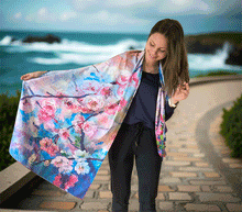 Naložite sliko v pregledovalnik galerije, obojestranski ženski šal poletni šali modni sal pisani sali cvetlice prehodni sal viskoza svila barvit ženski šali moda udoben šal mehek obojestranski sal jesenski šal cvetlični ženski šal