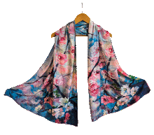 Naložite sliko v pregledovalnik galerije, obojestranski ženski šal poletni šali modni sal pisani sali cvetlice prehodni sal viskoza svila barvit ženski šali moda udoben šal mehek obojestranski sal jesenski šal cvetlični ženski šal