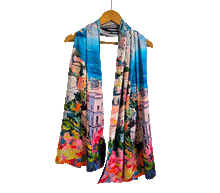 Naložite sliko v pregledovalnik galerije, obojestranski ženski šal poletni šali modni sal pisani sali cvetlice prehodni sal viskoza svila barvit ženski šali moda udoben šal mehek obojestranski sal jesenski šal cvetlični ženski šal