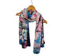Naložite sliko v pregledovalnik galerije, obojestranski ženski šal poletni šali modni sal pisani sali cvetlice prehodni sal viskoza svila barvit ženski šali moda udoben šal mehek obojestranski sal jesenski šal cvetlični ženski šal
